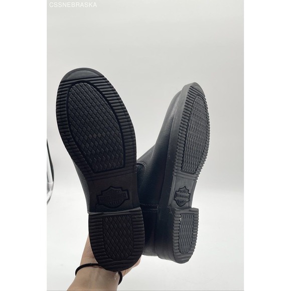 HARLEY DAVIDSON BLACK‎ LEATHER MOTORCYCLE BOOTS - Size 6M - Picture 10 of 10